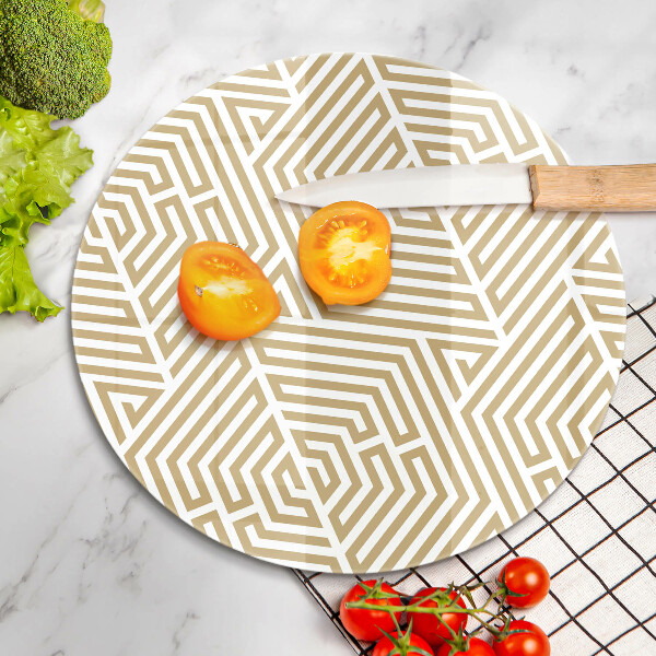 Glas Herdabdeckplatte Geometrische Linien