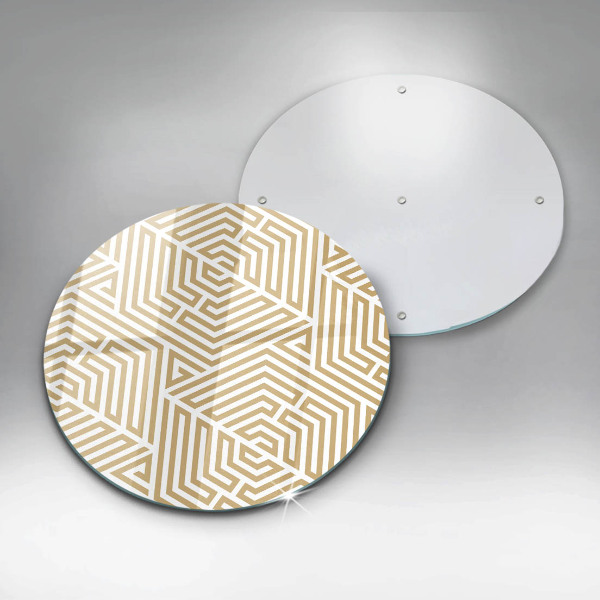 Glas Herdabdeckplatte Geometrische Linien