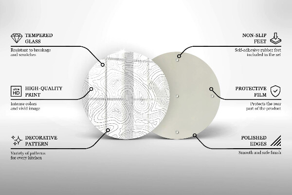 Glas Herdabdeckplatte Abstrakte Formen