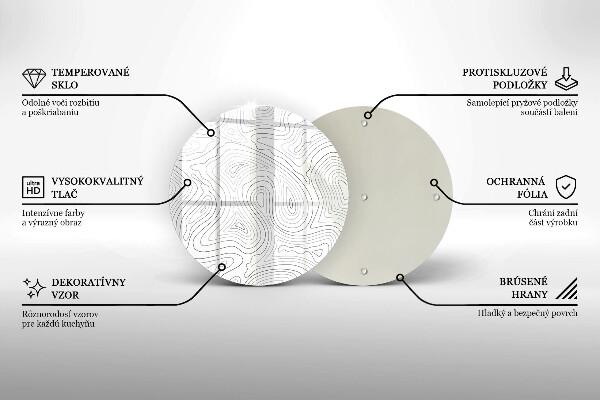 Glas Herdabdeckplatte Abstrakte Formen