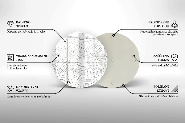 Glas Herdabdeckplatte Abstrakte Formen