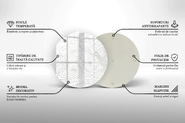 Glas Herdabdeckplatte Abstrakte Formen