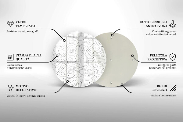 Glas Herdabdeckplatte Abstrakte Formen