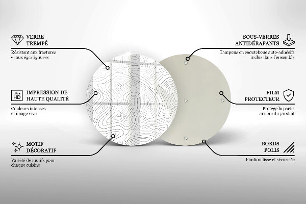 Glas Herdabdeckplatte Abstrakte Formen