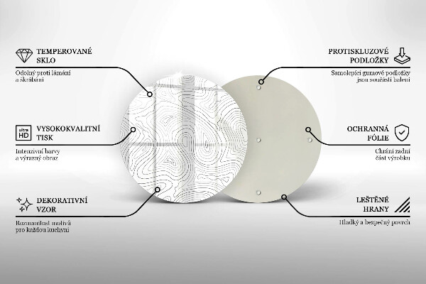 Glas Herdabdeckplatte Abstrakte Formen