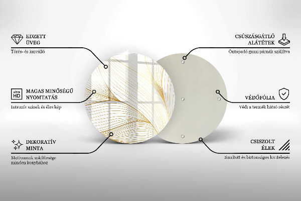 Glas Herdabdeckplatte Modernes Linienmuster