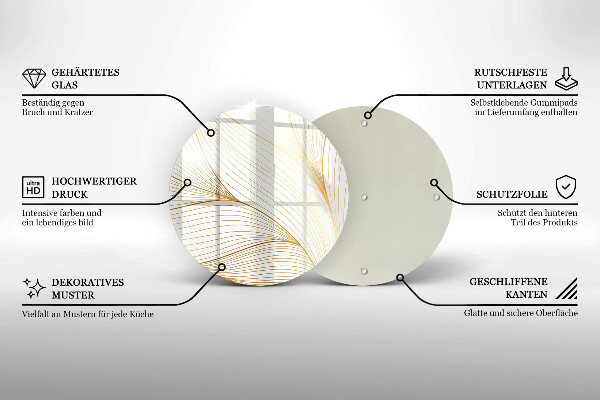 Glas Herdabdeckplatte Modernes Linienmuster