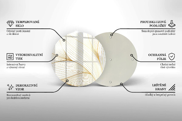 Glas Herdabdeckplatte Modernes Linienmuster