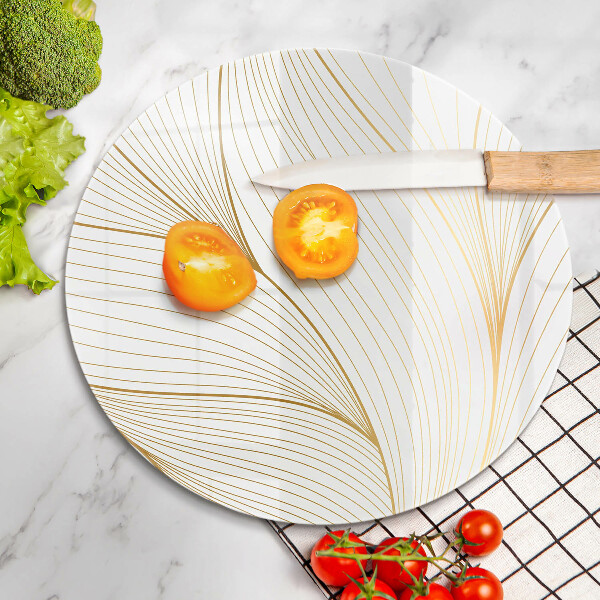 Glas Herdabdeckplatte Modernes Linienmuster