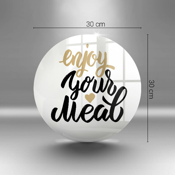 Glas Ceranfeldabdeckung Aufschrift Enjoy your meal