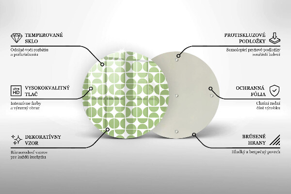 Glas Herdabdeckplatte Muster aus Boho-Formen