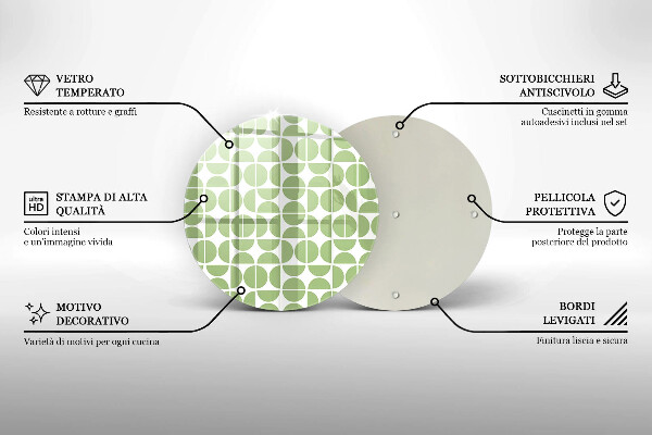 Glas Herdabdeckplatte Muster aus Boho-Formen