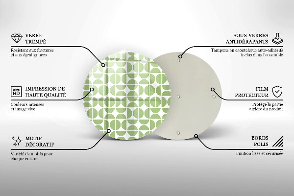 Glas Herdabdeckplatte Muster aus Boho-Formen