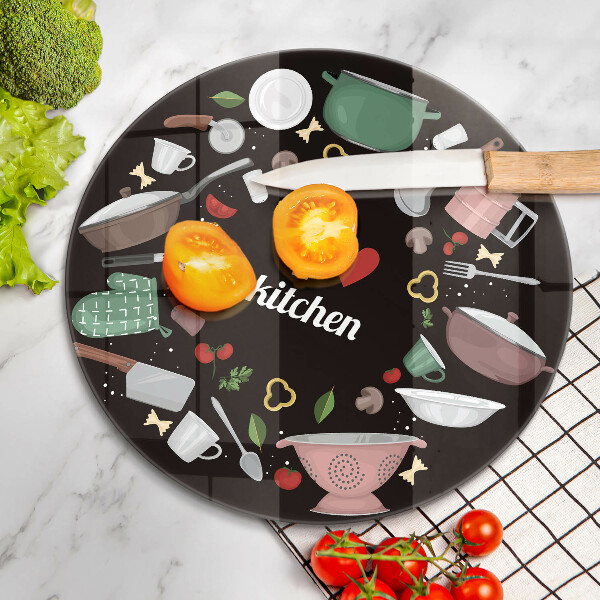 Glas Herdabdeckplatte Illustration Ich liebe Küche