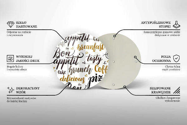 Glas Ceranfeldabdeckung Spritzschutz Untertitel Bon appetit