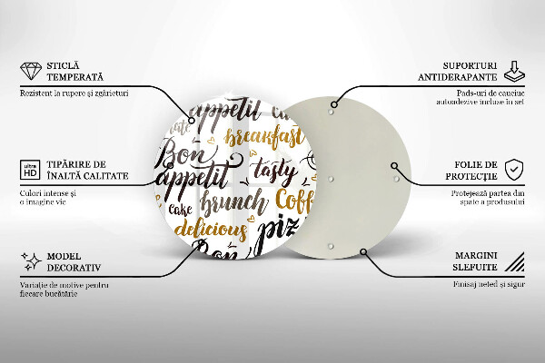 Glas Ceranfeldabdeckung Spritzschutz Untertitel Bon appetit