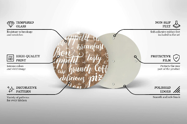 Glas Ceranfeldabdeckung Spritzschutz Untertitel Bon appetit