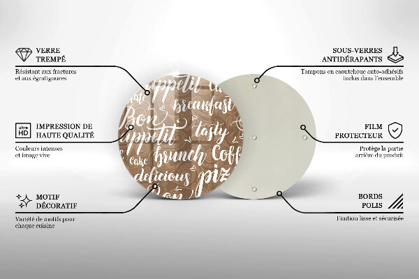 Glas Ceranfeldabdeckung Spritzschutz Untertitel Bon appetit