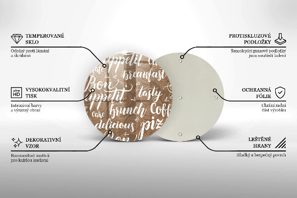 Glas Ceranfeldabdeckung Spritzschutz Untertitel Bon appetit