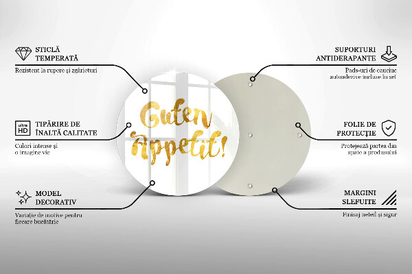 Glas Ceranfeldabdeckung Spritzschutz Guten Appetit!