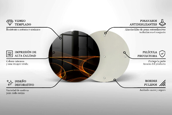 Glas Ceranfeldabdeckung Spritzschutz Abstrakte Linien