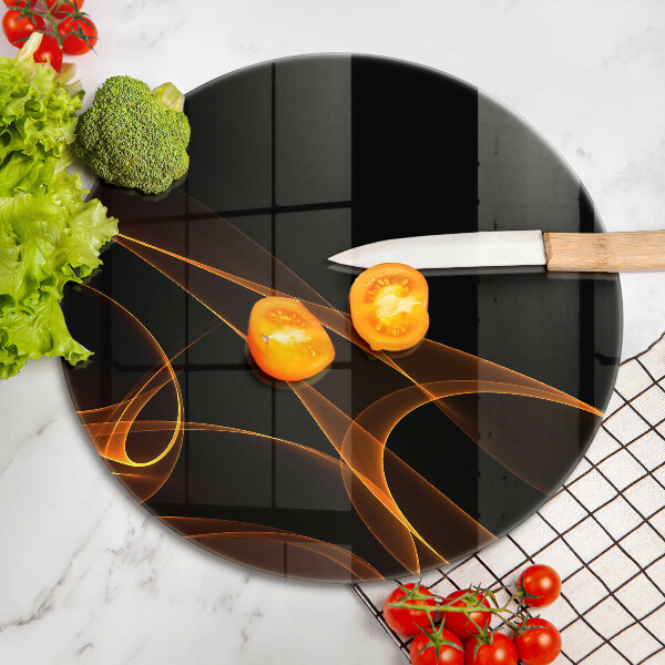 Glas Ceranfeldabdeckung Spritzschutz Abstrakte Linien