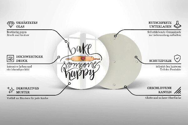 Glas Herdabdeckplatte Jemandem eine Freude machen