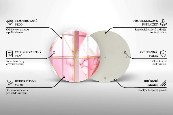 Glas Herdabdeckplatte Geometrischer Marmor