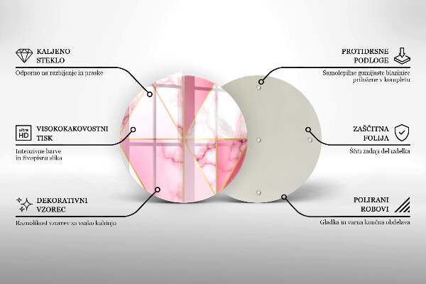 Glas Herdabdeckplatte Geometrischer Marmor