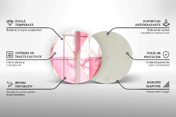 Glas Herdabdeckplatte Geometrischer Marmor