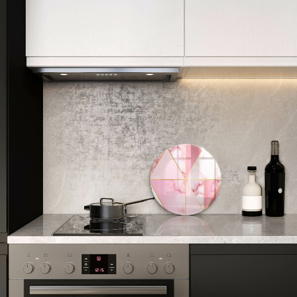 Glas Herdabdeckplatte Geometrischer Marmor