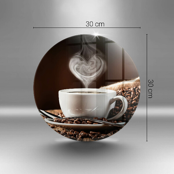 Glas Ceranfeldabdeckung Spritzschutz Kaffee und eine Tasse