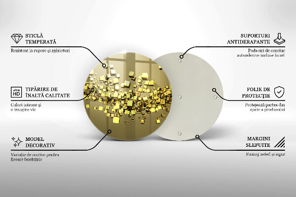 Glas Herdabdeckplatte Abstrakte 3D-Geometrie