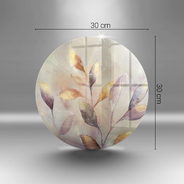 Glas Ceranfeldabdeckung Spritzschutz Bemalte Boho-Blätter