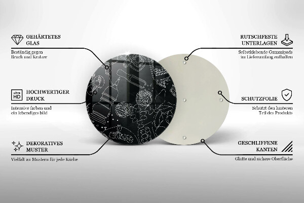 Glas Herdabdeckplatte Küchenzubehör