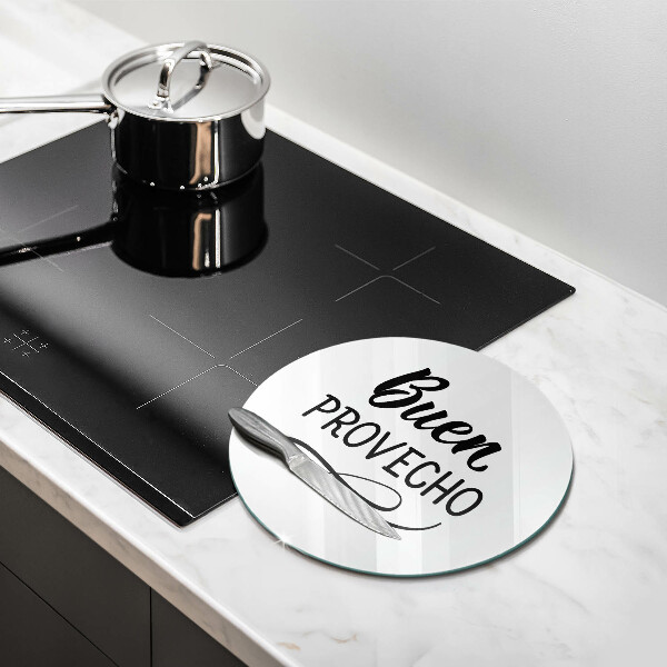 Glas Ceranfeldabdeckung Spritzschutz Buen provecho