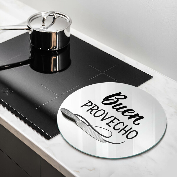 Glas Ceranfeldabdeckung Spritzschutz Buen provecho