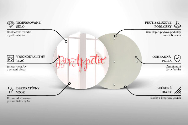 Glas Herdabdeckplatte Bon Appetit Küchenschild