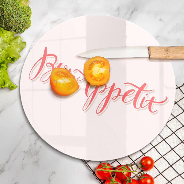 Glas Herdabdeckplatte Bon Appetit Küchenschild