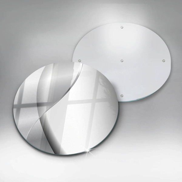 Glas Herdabdeckplatte Abstraktion aus silbernem Metall