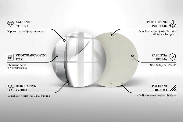 Glas Herdabdeckplatte Abstraktion aus silbernem Metall
