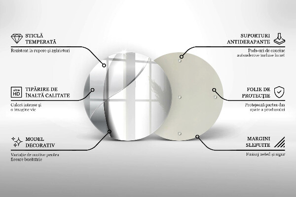 Glas Herdabdeckplatte Abstraktion aus silbernem Metall