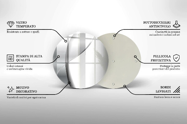 Glas Herdabdeckplatte Abstraktion aus silbernem Metall