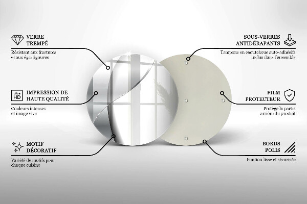 Glas Herdabdeckplatte Abstraktion aus silbernem Metall