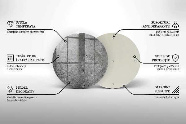 Glas Ceranfeldabdeckung Spritzschutz Betonsteinstruktur