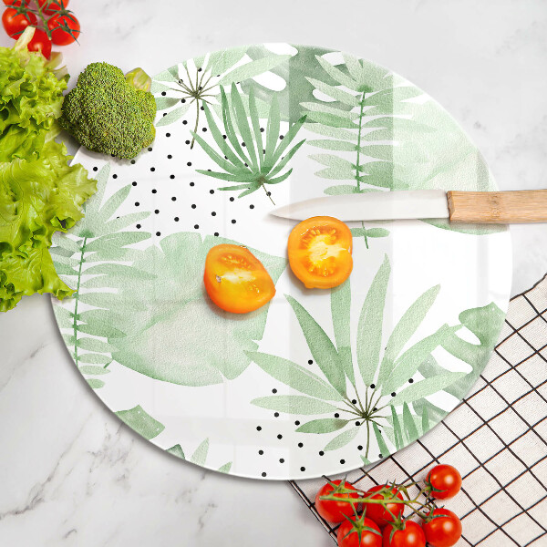 Glas Herdabdeckplatte Aquarellblätter