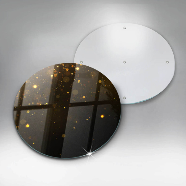 Glas Herdabdeckplatte Goldglitter