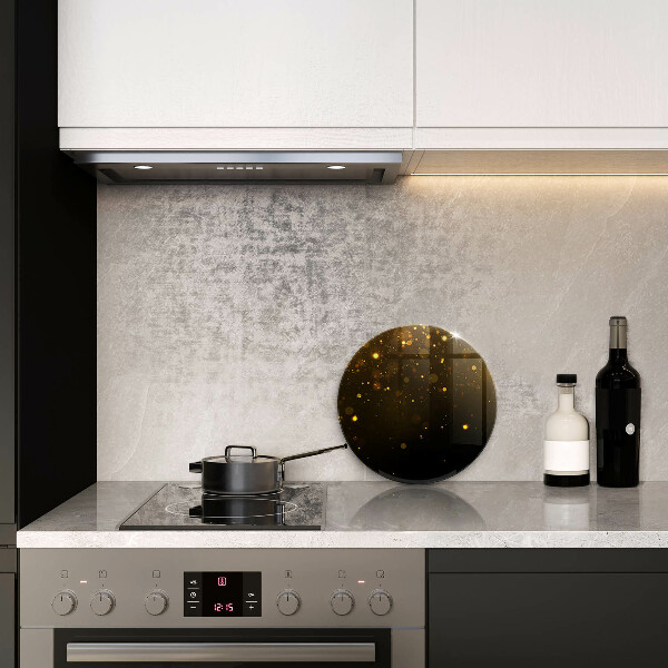 Glas Herdabdeckplatte Goldglitter