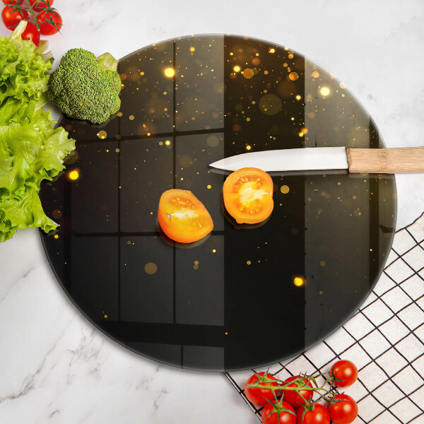 Glas Herdabdeckplatte Goldglitter