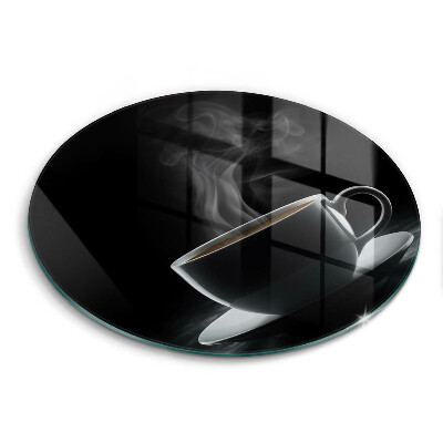 Glas Herdabdeckplatte Heiße Tasse Kaffee